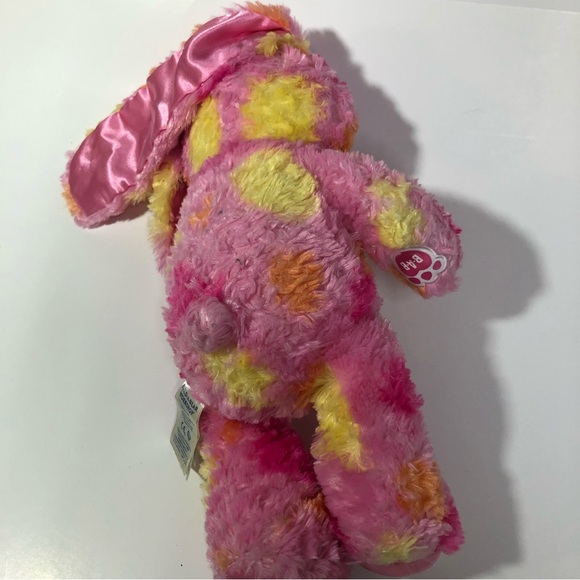 Build A Bear BAB Pink Polka Dot Pawlette Stuffed Easter Plush Bunny Rabbit - Picture 4 of 6